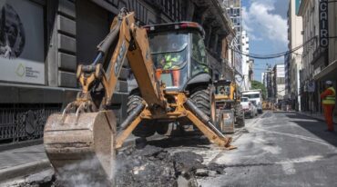 Los trabajos consisten en la repavimentación de las tres cuadras