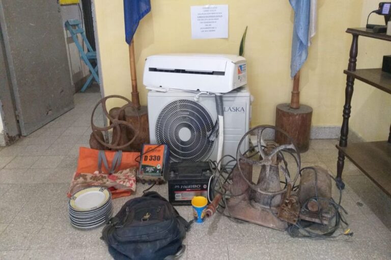 Parte de los elementos recuperados tras el robo en Desvío Arijón. Mirador