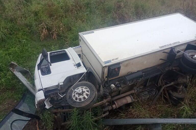 El camión se dirigía con rumbo este-oeste hacia una fábrica de Díaz y el tránsito no fue interrumpido sino que el personal policial interviniente colocó balizas y puso en alerta a los automovilistas que circulasen por ese lugar. Gentileza