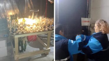 Fue en el segundo piso de una obra en construcción donde más de 200 personas participaban la fiesta en pleno centro rosarino. gentileza