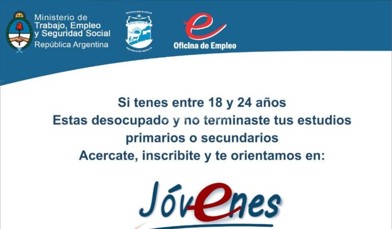 Se pueden inscribir jóvenes de entre 18 y 24 años