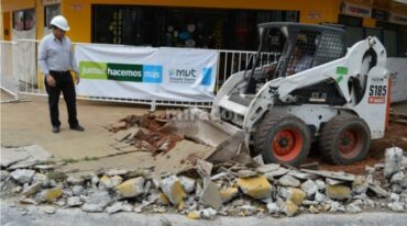 El detalle sobresaliente del proyecto es el cruce a nivel con adoquines. Gentileza: Municipalidad de Venado Tuerto.