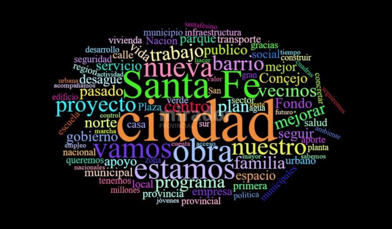 Las palabras "ciudad" y "Santa Fe" fueron las más usadas en el discurso de Corral. Ellitoral.com