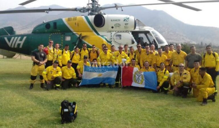 Bordoli integró la Brigada Santa Fe que viajó a colaborar en el país vecino. Gentileza: Municipalidad de Venado Tuerto.