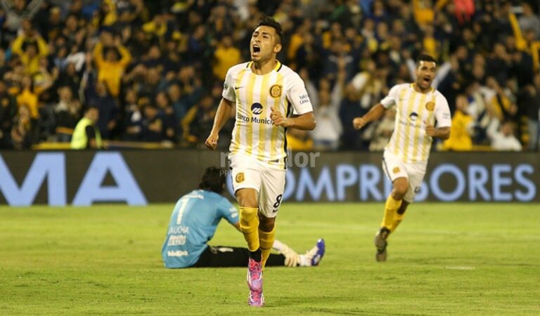 Federico Carrizo anotó el primer gol de Central en la noche del viernes. Gentileza: prensa Rosario Central.