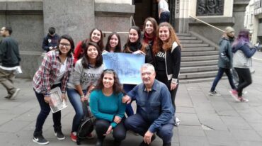 Las chicas pertenecen al grupo Efecto Mariposa. Gentileza: Daniel Aristizabal.