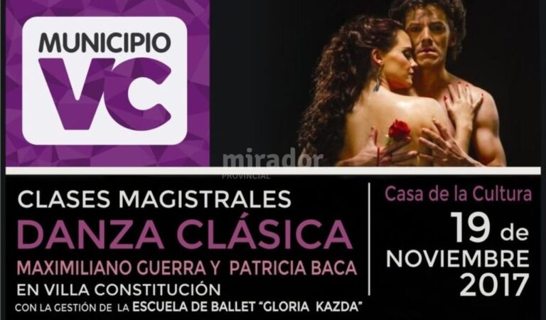 El bailarín porteño dictará clases en tres niveles distintos. Gentileza: prensa Municipio de Villa Constitución.