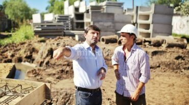 Carlos Pereira supervisó uno de los frentes de trabajo. Gentileza: prensa Municipalidad de Santa Fe.