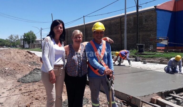 La intendenta Clérici recorrió las obras. Gentileza: prensa Municipalidad de Cañada de Gómez.
