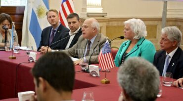 Lifschitz se reunió con funcionarios y empresarios de la localidad estadounidense de San Luis. Gentileza: prensa Gobierno de Santa Fe.