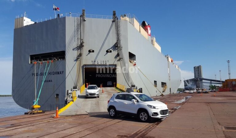 Se descargaron vehículos provenientes de México y Brasil. Gentileza: prensa General Motors.