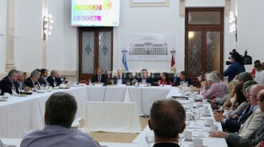 El gobernador se refirió al pacto fiscal y a la posición de la Provincia con respecto a ese acuerdo. Gentileza: prensa Gobierno de Santa Fe.