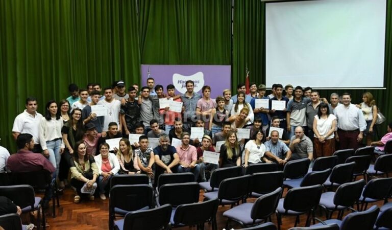 Un total de 38 chicos terminó el segundo año de formación. Gentileza: prensa Municipalidad de Rafaela.