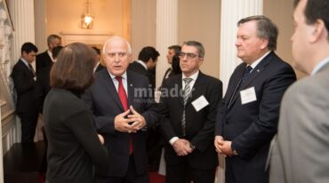 El gobernador estuvo en la ciudad de Nueva York. El viaje sigue este jueves y viernes en Washington DC. Gentileza: prensa Gobierno de Santa Fe.