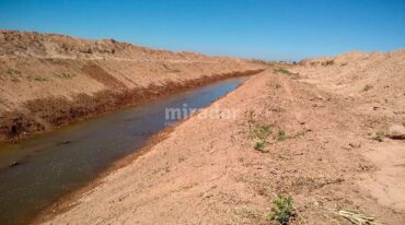 Tramo del arroyo Totoras luego de las obras de reacondicionamiento y canalización. Gentileza: prensa Gobierno de Santa Fe.