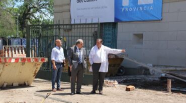 El ministro Morini recorrió las obras. Gentileza: prensa Municipalidad de Santa Fe.