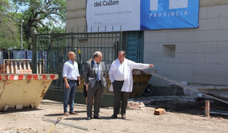 El ministro Morini recorrió las obras. Gentileza: prensa Municipalidad de Santa Fe.