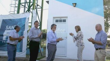 La planta abastecerá de agua de calidad a los 3.000 habitantes de Puerto Gaboto. Gentileza: prensa Gobierno de Santa Fe.