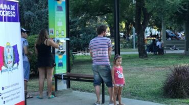 La estación está en la plaza Los Colonizadores. Gentileza: prensa Gobierno de Santa Fe.