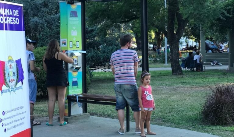 La estación está en la plaza Los Colonizadores. Gentileza: prensa Gobierno de Santa Fe.