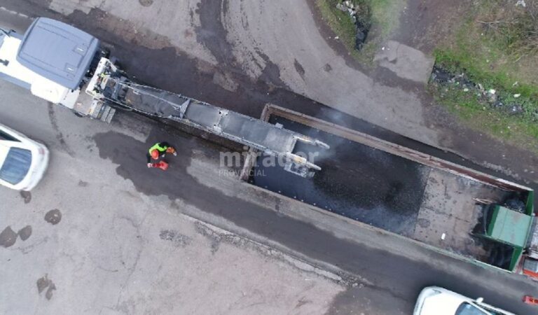 El tramo sobre el que se trabaja es de 900 metros. Gentileza: prensa Gobierno de Santa Fe.