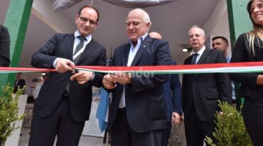 El stand de la provincia en Expoagro tiene 2.400 metros cuadrados y alberga a 15 pymes. Gentileza: prensa Gobierno de Santa Fe.