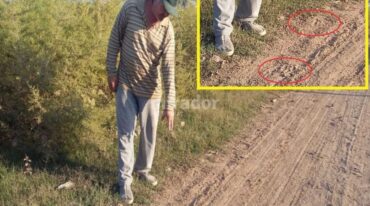 Se pudieron observar huellas de pumas en las afueras de barrio San Martín. Gentileza.