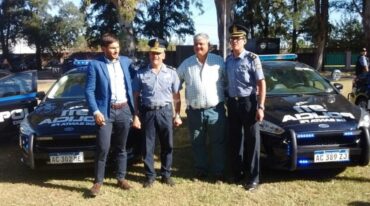 El ministro Pullaro estuvo presente en el acto de presentación. Gentileza: prensa Municipalidad de Villa Gobernador Gálvez.