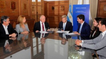 El gobernador se reunió con el ministro Frigerio por estos temas. Gentileza: prensa Gobierno de Santa Fe.