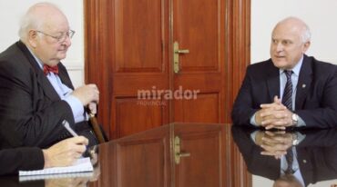 Angus Deaton se reunió con el gobernador Lifschitz. Gentileza: prensa Gobierno de Santa Fe.