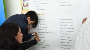 Alumnos de la escuela 1.400 participaron de la elección de los nombres para la zona. Gentileza: prensa Municipalidad de Rosario.