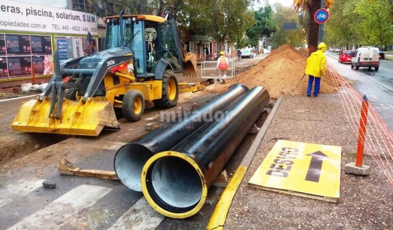 Las obras se hacen por estos días en la avenida 27 de Febrero. Gentileza: prensa Gobierno de Santa Fe.