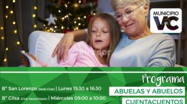Abuelos Cuenta Cuentos es un programa que convoca voluntarios que dediquen parte de su tiempo libre a leer para los niños. Gentileza: prensa Municipio de Villa Constitución.