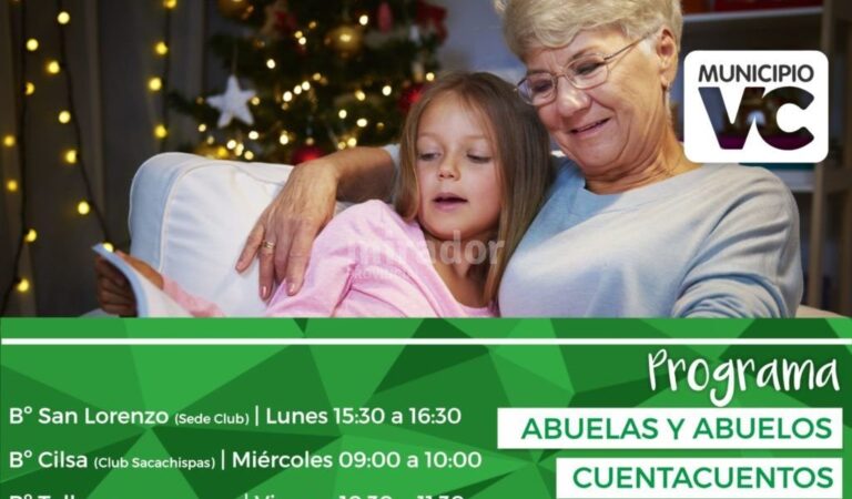Abuelos Cuenta Cuentos es un programa que convoca voluntarios que dediquen parte de su tiempo libre a leer para los niños. Gentileza: prensa Municipio de Villa Constitución.