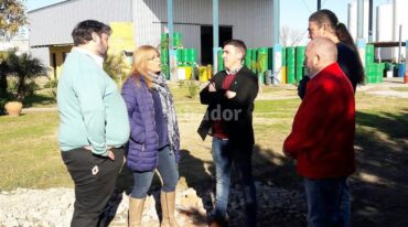 La diputada visitó el parque industrial de Roldán. Gentileza.