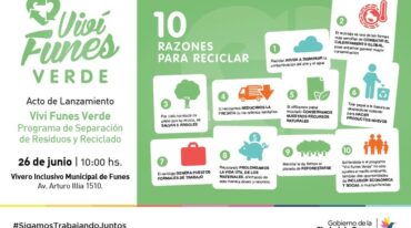 El objetivo general de este programa es disminuir el envío de residuos al relleno sanitario. Gentileza: prensa Municipalidad de Funes.