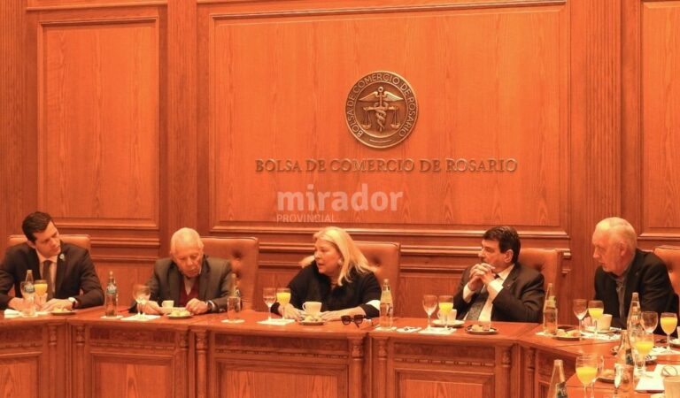 La diputada aseguró que no se van a modificar las retenciones granarias. Gentileza: prensa Bolsa de Comercio de Rosario.
