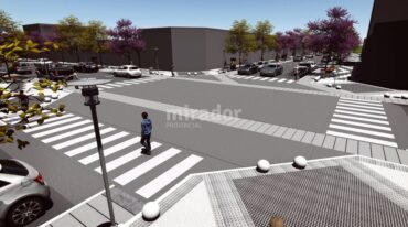 El esquema de una de las esquinas del microcentro. Gentileza: prensa Municipalidad de Reconquista.