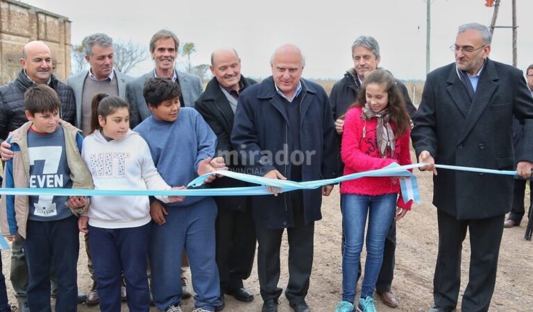 Lifschitz inauguró el acceso a Colonia Bigand. Gentileza: prensa Gobierno de Santa Fe.