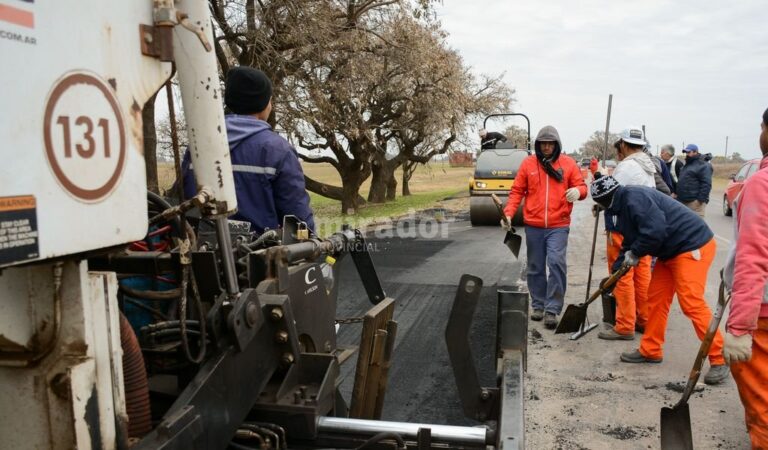 Se pide precuación al circular por la zona de las obras. Gentileza: prensa Municipio de Villa Constitución.