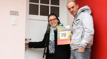 El Estado provincial construirá ahora otras 18 casas en esa localidad. Gentileza: prensa Gobierno de Santa Fe.