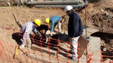 Las obras en desarrollo beneficiarán a todo el sistema cloacal de Esperanza. Gentileza: prensa Gobierno de Santa Fe.