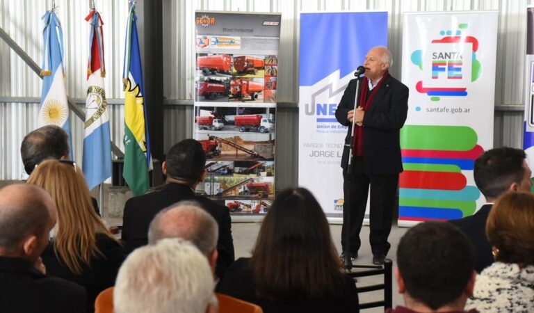 La Provincia ejecuta una estación transformadora de la EPE en este parque industrial. Gentileza: prensa Gobierno de Santa Fe.