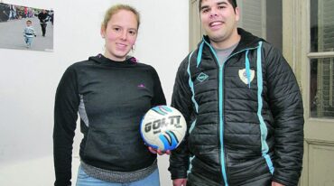Juliana Gericke y Miguel Rabia comparten la pasión por el futsal.  Marcelo Miño