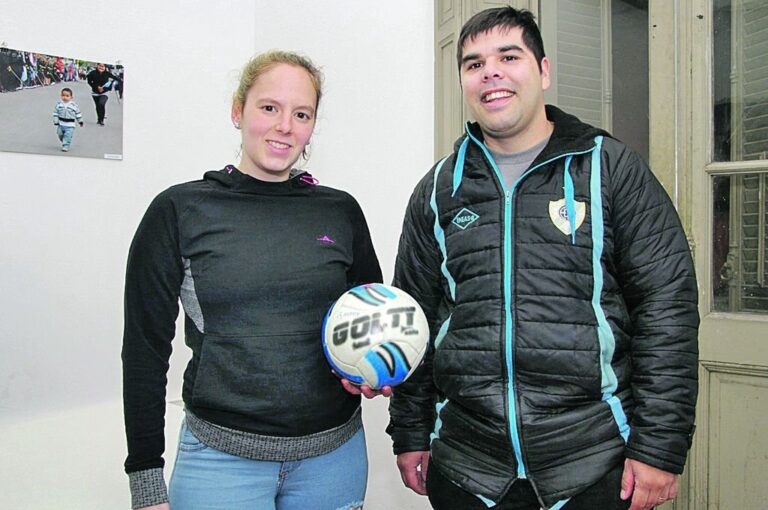 Juliana Gericke y Miguel Rabia comparten la pasión por el futsal.  Marcelo Miño