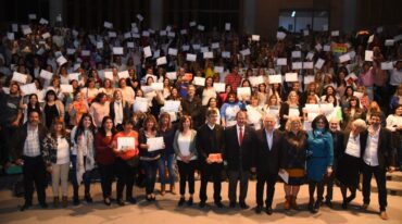 El gobernador Lifschitz y la ministra Balagué estuvieron en el acto organizado por la Provincia. Gentileza: prensa Gobierno de Santa Fe.