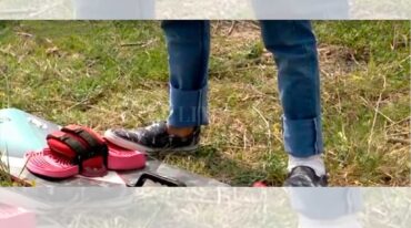 El deportista mostró en la TV de Rosario cómo le quedó el pie