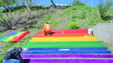 La 'escalera de la diversidad' en las barrancas del Parque Urquiza. Sergio Ruíz