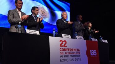 El gobernador Miguel Lifschitz participó de la ceremonia de apertura de la 22ª Conferencia del Acero. Gentileza: prensa Gobierno de Santa Fe.