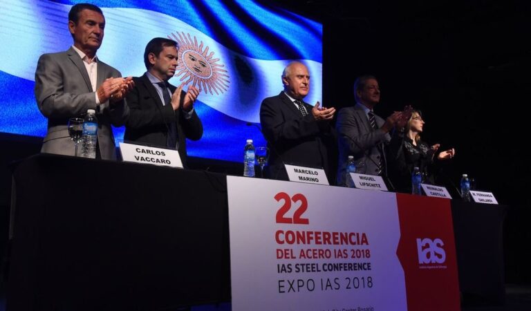 El gobernador Miguel Lifschitz participó de la ceremonia de apertura de la 22ª Conferencia del Acero. Gentileza: prensa Gobierno de Santa Fe.